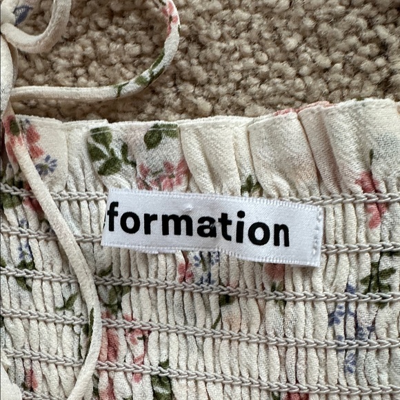 Reformation sable smocked tie shoulder dress - Picture 5 of 11